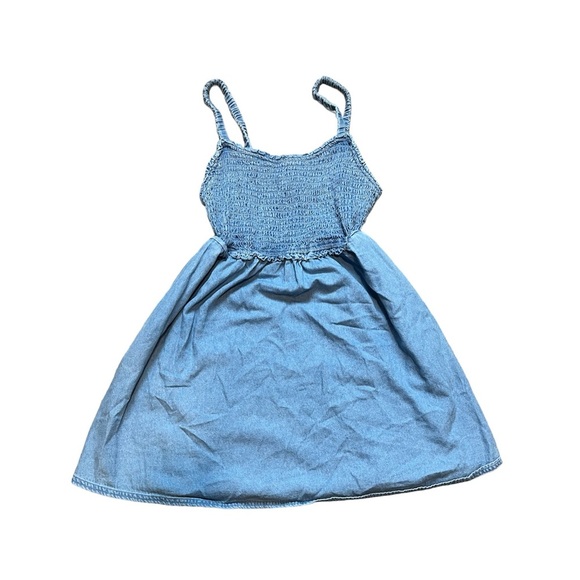 American Eagle Womens Denim Smocked Tank Top Denim Dress Size Medium - Picture 2 of 6